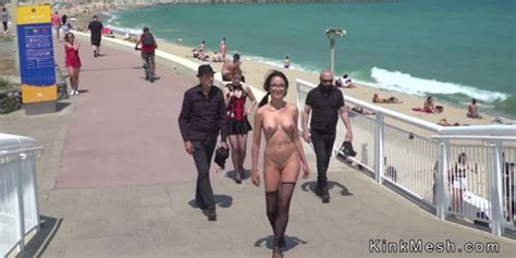 Naked In Fishnets Slut In Public Francys Belle Tnaflix