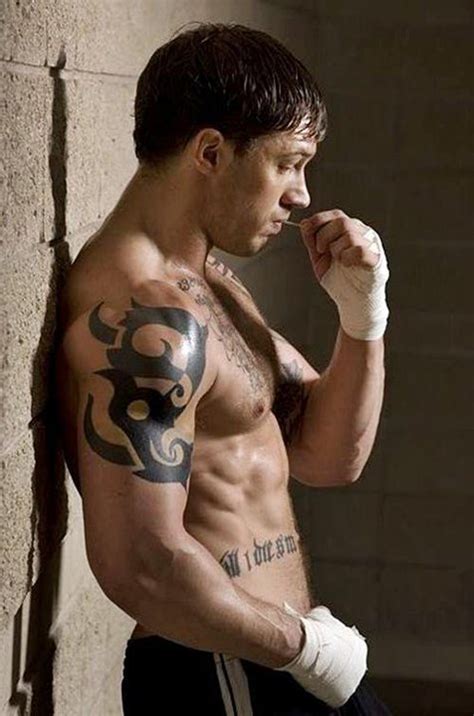 Tom Hardy Tribal Tattoos in the Warrior Session Photo