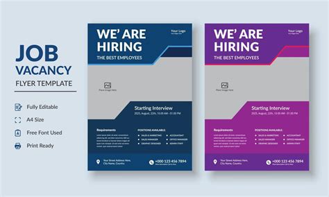Job Vacancy Flyer Template Job Recruitment Flyer We Are Hiring Job