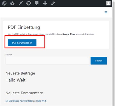 PDFs In WordPress Einbetten Oder Einbinden