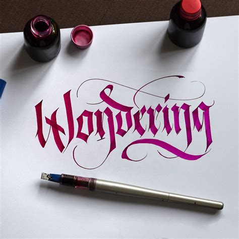 Wondering gothic calligraphy | Modern gothic, Lettering, Gothic