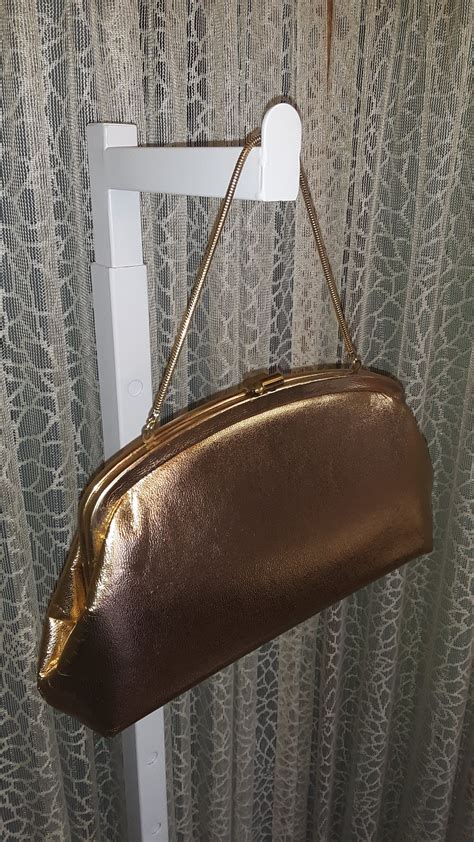 Vintage 60s Gold Evening Bag Shop Thrilling