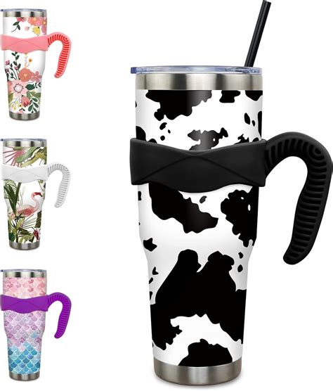 40 Oz Tumbler With Handle And Straw Leak Proof 40 Oz Cow Cup Insulated Stainless Steel Coffee