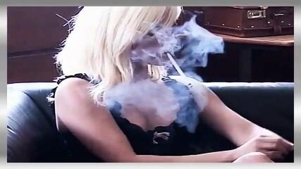 Hot Blonde In Fishnets Smoking Fetish 120 Dangling