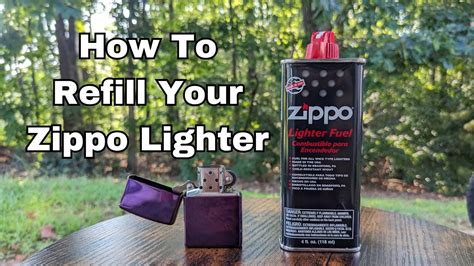 How To Refill A Zippo Lighter Youtube