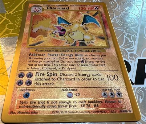 Mavin Gold Metal Charizard 2021 Pokemon Celebrations Ultra Premium