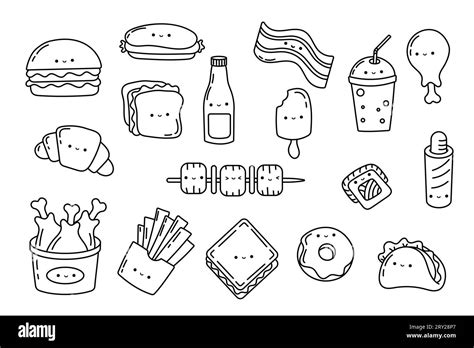 Fast Food Coloring Page Ultra Coloring Pages