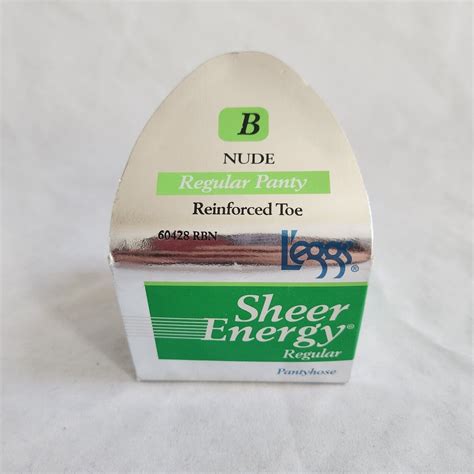 Vintage Leggs Nude Pantyhose Sheer Energy Size B Rein Gem