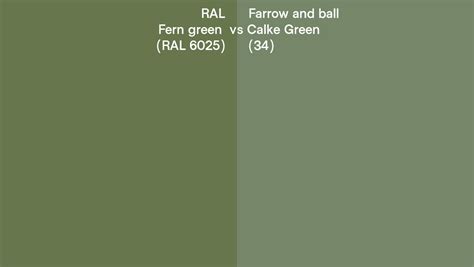 Ral Fern Green Ral Vs Farrow And Ball Calke Green Side By