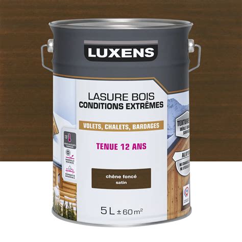 Lasure LUXENS Conditions extrêmes 12 ans chêne foncé satiné 5 l Leroy