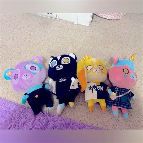 Krew Districtits Funneh Plush Character Set Of 4 In 2023 Rainbow