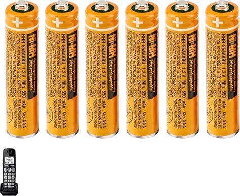 Pcs Hhr Aaabu Aaa Ni Mh Battery V For Panasonic Phone