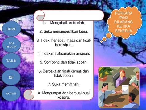 Adab Ketika Bekerja Tahun 5