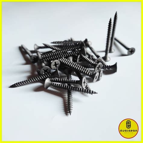 Jual 100 Pcs Sekrup Gypsum Baja Skrup Kayu Drywall Screw Ukuran 4