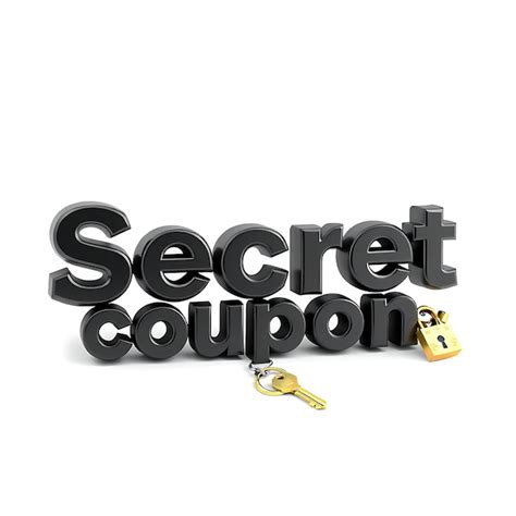 mysterious  text secret coupon gleams  intrigue glossy dark toned