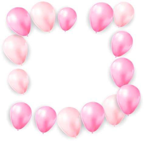 Pink Birthday Balloon Frame 11154227 PNG