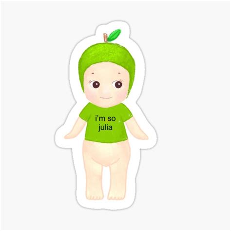 Charli Xcx Brat Im So Julia Sonny Angel Sticker Sticker For Sale By