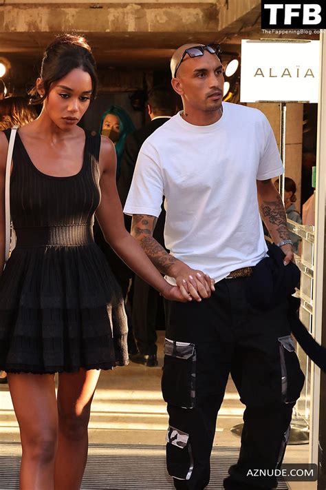 Laura Harrier Sexy Seen Flaunting Her Hot Tits And Legs During Paris Fashion Week In Paris Aznude