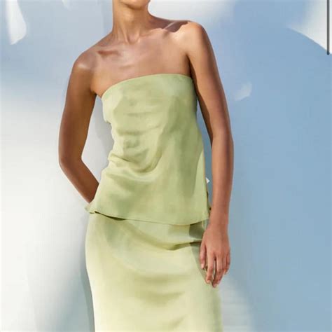 Nude Lucy Silo Cupro Bodice In Lime Size Xxl Depop