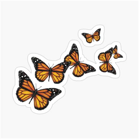 Butterflies Sticker For Sale By Pienr Beautiful Butterflies Cute Butterfly Hippie Art