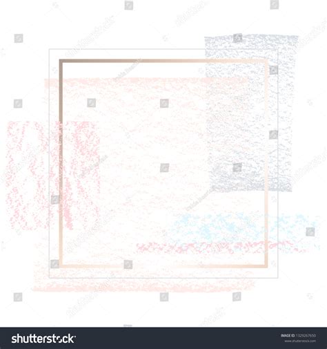 Golden Pink Nude Art Frames Modern Stock Vector Royalty Free
