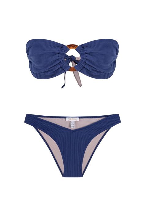 Aquella Tokalı Lacivert Straplez Bikini Takım Fiyatı Yorumları Trendyol