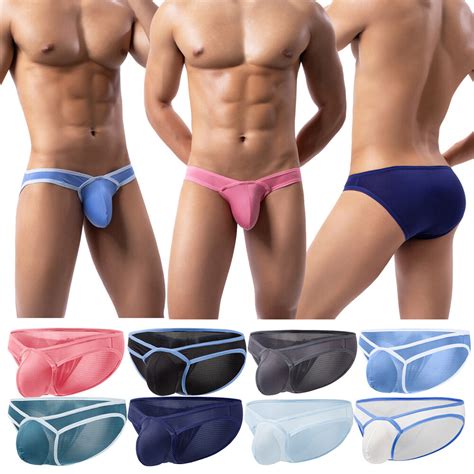 Pack Sexy Men Mesh Underwear Jockstrap G String Breathable Bikini Briefs Thongs Ebay