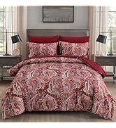 Amazon DJY Paisley Comforter Set King Size 7 Piece Bed In A Bag