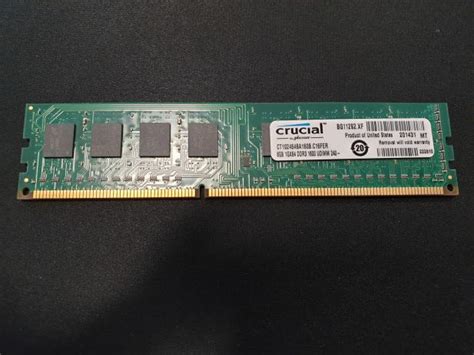 CRUCIAL RAM DDR3 8GB PC3-12800 1600MHZ