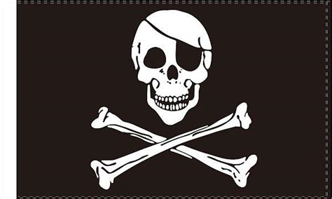 Pirate Black Patch Flag 3x5 FT