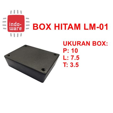 Jual BOX HITAM LM-01 KOTAK PROJEK ARDUINO10x7.5x3.5cm BOX-100x75x35LM01