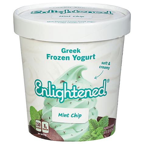 Enlightened Frozen Yogurt, Greek, Mint Chip 16 fl oz | Chocolate Chip ...