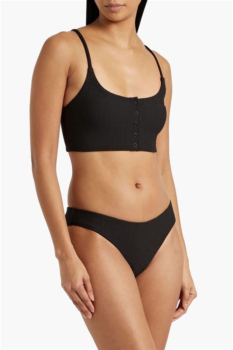 ONIA Lily stretch piqué low rise bikini briefs THE OUTNET