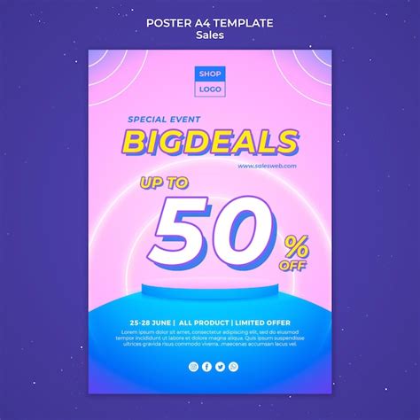 Free Psd Poster Template For Super Sale