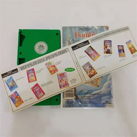 Vhs Desenho Bambi Disney Dublado Original Fita Verde Venda Em