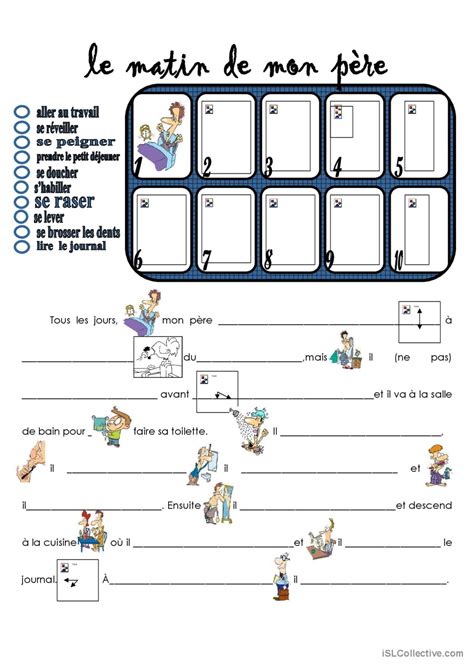 La routine de mon père pratique de l Français FLE fiches pedagogiques