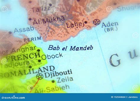 strait  bab al mandab stock photo image  gulf cartography