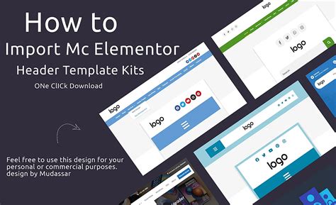 Import Header Into Elementor Free Mc Starters Docs