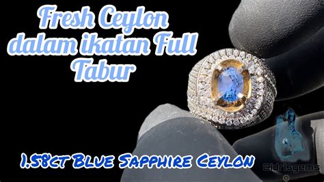 Cincin Blue Sapphire Ceylon Ct H Only Warna Yang Super Unik