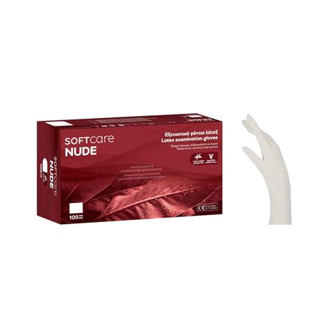 Disposable Examination Latex Gloves Powderfree Soft Care Nude Medium Box Of 100 Medica100