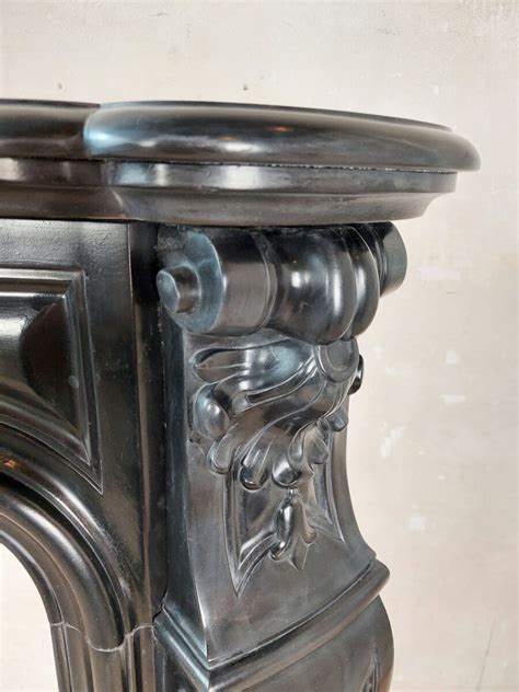 Black Marble Trois Coquilles Mantelpiece Piet Jonker