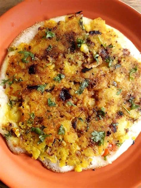 Masala Uttapam Recipe South Indian Breakfast My Dainty Kitchen