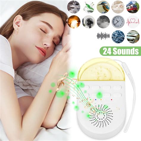 EEEkit Portable Sound Machine for Sleeping, White Noise Machine with 24 ...