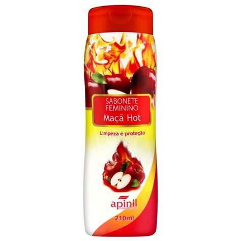Sabonete Íntimo Feminino Refrescante Maça Hot 210ml Apinil Shopee Brasil