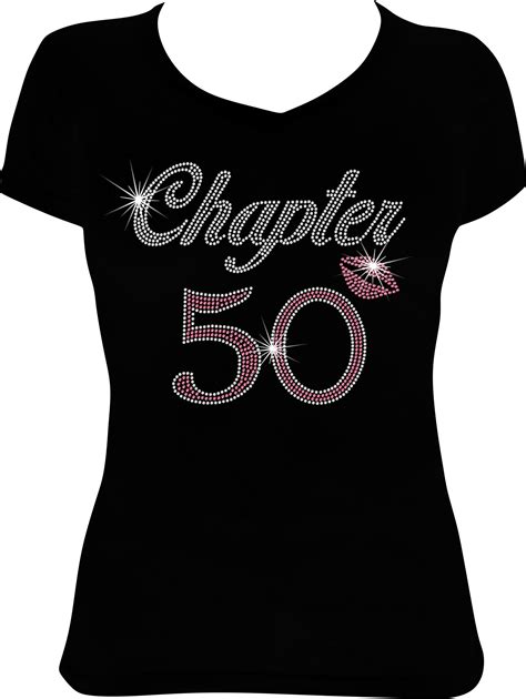 Chapter 50 Bling Birthday Shirt 50th Birthday Bling Shirt Etsy