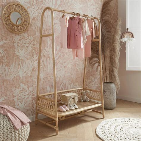 Cuddleco Aria Clothes Rail Rattan Nursery Furniture Baby Furniture