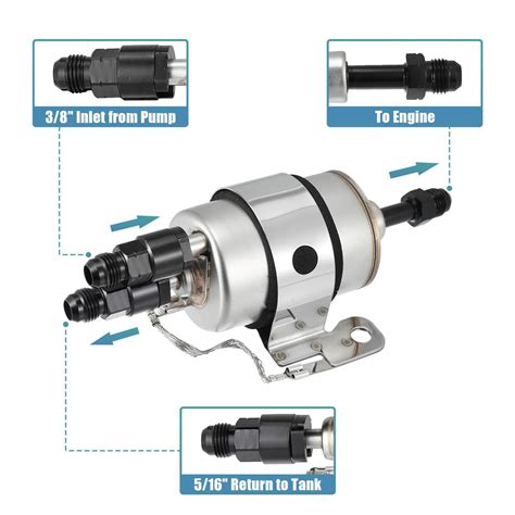 An Fuel Pressure Regulator Filter Kit An Fitting Efi Ls Swap For C