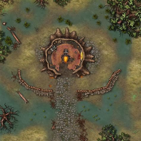 Witchs Hut In The Swamp Battlemaps