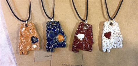 Alabama Auburn Necklaces Blankenship Farms On Facebook Clay Pottery