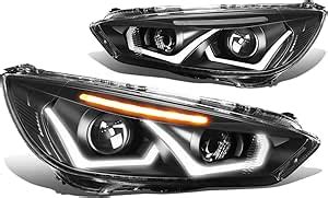 Amazon Dna Motoring Hl Hpl Led Ff Bk Cl Headlight Assembly